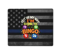 Dégagez De Mon Chemin, Je Vais Au Bingo 2 Tapis De Souris Base en Caoutchouc Mouse Pad Durable Tapis Souris pour Études Pc Ordinateur 25X30Cm