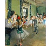 Degas Impression sur toile giclée de qualité musée - Classe de ballet par Degas - 127 x 101,6 cm | Encres d'archives sur toile en polycoton | Parfaite pour le salon, la chambre à coucher ou la galerie
