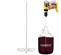 Dégazeur de vin en acier inoxydable, accessoire mélangeur de forage, fouet de dégazage en acier pour bière, bâton d'agitation Kombucha, outil d'agitateur de fabrication de vin de 44,5 cm pour brassage