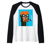 Degen Smokers Club #268 NFT Ravencoin Generative Pixel Art Manche Raglan