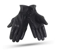 DEGEND Butterfly Black | Gants de Moto Femme d'Été en Cuir Perforé avec Protecteurs de Tempa Foam et TPU - Homologué, Noir, M