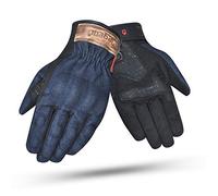 DEGEND Texas | Gant De Moto pour Hommes avec Système Tactile Et Protections des Doigts et Articulations - Gant De Moto en Denim avec Protections Homologuées CE - Vêtements de Moto Taille L