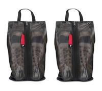 Deger à Chaussures de Voyage Résistants à L', Pochette à Chaussures avec Fermeture Éclair, Organisateur de Rangement de Chaussures, pour et Femmes, Noir
