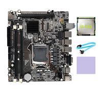 Deger La Carte Mère H55 LGA1156 Prend en Charge Les Pièces de Rechange de la Carte Mère I3 530 I5 760 Series CPU DDR3 Memory I3 550 CPU + Câble SATA + Coussin Thermique