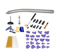 Deger Lot de 66 pièces pour voiture Paintless Dent Removal Kit, Auto- Damage Repair ARC Crowbar Puller-Lifter Rods Tools EU Plug