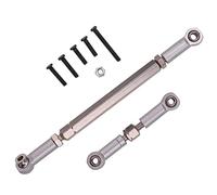 Deger Tringles de Direction RC Usinage CNC en Alliage D'Aluminium, Tringles de Direction pour Camion 1608T Tringles de Direction RC Camion, Gris