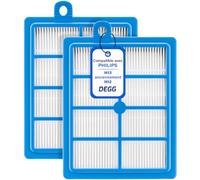 DEGG Filtre HEPA H13 - Compatible avec aspirateurs Philips, Electrolux, AEG, Tornado, H13 anciennement H12, Performer, Power Pro, Jetmaxx Series - Accessoire pour aspirateur - Lot de 2