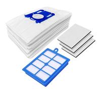 DEGG® Kit d'Accessoires, Compatible avec Philips AEG Electrolux, 14 Pièces | Remplace FC9331/09 et FC9332/09, Filtre HEPA H13, 10x Sacs d'Aspirateur, 3x Filtres Moteur et 1x Filtre de Sortie d'Air