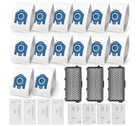 DEGG Kit XXL pièces de rechange pour aspirateur compatible avec Miele - 3 filtres combinés HEPA avec charbon actif, 16 sacs aspirateur Hyclean Pure GN, 4 filtres moteur, 4 microfiltres d’échappement