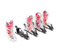 Deggelbam Nouveauté Mondiale Lot de 4 Verres à Liqueur en Forme de Ski avec Fixation ! Attire Tous Les Regards à Chaque fête ApresSki. Parfait comme Cadeau d'anniversaire ou Juste