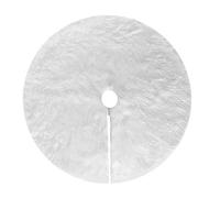 Deggodech 78cm Jupe de Sapin de Noël Blanc - Couvre Pied Sapin Christmas Tree Skirt White Neige pour Décorations de Vacances (Blanc, 30.7inches)