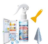 Degivrant Refrigerateur Congelateur,Defroisseur a Main,Dégivrant Congélateur Spray,Spray de Dégivrage pour Réfrigérateur,Fourni Avec un Grattoir Spécial et une Serviette Absorbante 120ml (1)