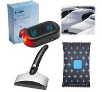 Dégivreur Electromagnetique,Dégivreur Pare Brise Voiture,Dispositif Anti-Gel pour Voiture,avec Grattoir Glace Voiture et Pack Déshumidificateur,Rapide et de Déneigement pour Pare-Brise