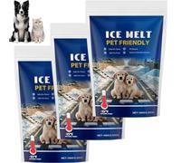 Déglaçant Sans Danger Pour Les Animaux Domestiques, Ice Melt Salt,Sel De Deneigement Déglaçage, Fondant à Glace Au Sel D'allée, Snow Salt, Pet Friendly Ice Melt, Pour Le Déneigement, Easy to Use (3PC)