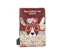 Déglingos Protège carnet de santé Mélimélos La Biche Blanc/Rose TU
