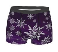 Dégradé De Flocons De Neige Violet Homme Trunks Ajustés Boxers Doux sous-Vêtements pour Travail Usage Quotidien Loisirs XXL