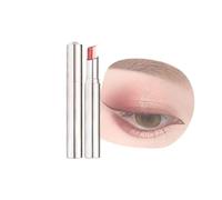 Dégradé imperméable Shimmer Eye-Shadow 3 Tone Stick,Stick de fard à paupières triple couleur Waterproof Shimmer Gradient,Maquillage des yeux sans effort (02# Light Red)