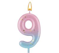 Dégradé Numéro Lettre Bougie, Rose Bleu Dégradé Bougies D'anniversaire pour Gâteau Chiffre Chiffre Lettre Bougies D'anniversaire Décoration pour Anniversaire Fêtes Mariage (9)