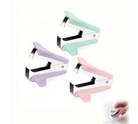 Dégrafeur [Lot de 3] - Ote-Agrafes aux Couleurs Macaron (Violet Rose Vert) Dégrafeur Ergonomique pour École et Bureau Petit Enlève-Agrafes pour Agrafes Standard 24/6 et 26/6