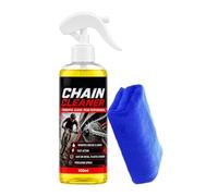 Dégraissant chaîne vélo Spray Détachant Graisse 100ml Avec Serviette | Nettoyant Transmission Vélo Pour Sorties À Vélo Entretien Régulier Après Chaque Randonnée Extérieur Atelier Garage Maison