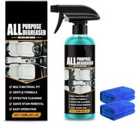 Dégraissant multi-usage pour voiture et maison, spray nettoyant haute performance, mousse nettoyante pour élimination rapide des taches (plans de travail, appareils électroménagers).