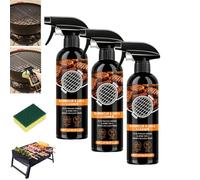 Dégraissant puissant à action rapide pour barbecue, nettoyant en spray pour grils d'extérieur (3PCS)