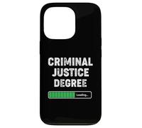 Degré de Justice pénale chargeant drôle étudiant Universitaire Coque pour iPhone 13 Pro