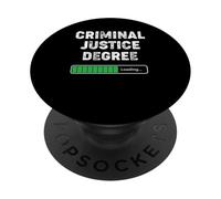 Degré de Justice pénale chargeant drôle étudiant Universitaire PopSockets PopGrip Adhésif