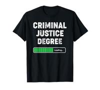 Degré de Justice pénale chargeant drôle étudiant Universitaire T-Shirt