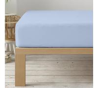 Degrees Home Collection - Drap-Housse 200x200 cm - Microfibre Douce, Bonnet 33 cm - Bleu Clair