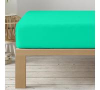 Degrees Home - Collection - Drap Housse 90X190X33 cm - Régable - Microfibre de Polyester bróssé - Vert