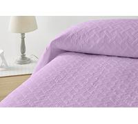 Degrees home Liso - Couvre-lit boutis Doux avec Finition élégante, idéal pour Toutes Saisons, Multi-Usage - 250×260 cm Lilas