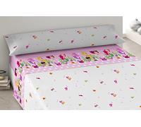 Degrees home Sirène - Draps pour Enfants 105 x 190 - Parure de draps pour Enfants 105 x 190 - Draps 50% Coton 50% Polyester - 3 pièces - Rose