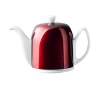 Guy Degrenne Salam Pomme d'Amour Théière 6 tasses avec couvercle rouge, 1 020 g (théière blanche pour le corps)