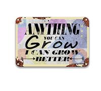 DEGUANG Panneau vintage Anything You Can Grow I Can Grow Better for Garden - Décoration de campagne pour cuisine, bar - Décoration murale vintage - 20,3 x 30,5 cm