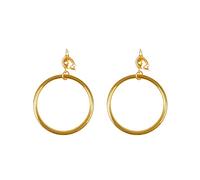 DEGUISE TOI - 2 Boucles d'oreilles dorées pirate adulte - Boucles d'oreilles - Taille Unique - Doré - Accessoires pour déguisement - Plastique, Métal - - Carnaval
