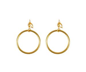 DEGUISE TOI - 2 Boucles d'oreilles dorées pirate adulte - Boucles d'oreilles - Taille Unique - Doré - Accessoires pour déguisement - Plastique, Métal - - Carnaval