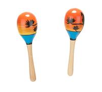 DEGUISE TOI - 2 Maracas Hawaïennes en Bois - Maracas - Taille Unique - - Accessoires pour déguisement - Bois - - Carnaval