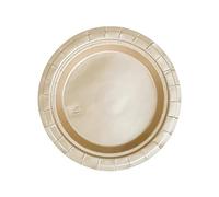 Generique - 20 Petites Assiettes en Carton Or 18 cm