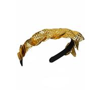 DEGUISE TOI - Bandeau Couronne de Laurier dorée Adulte - Serre-tête - Taille Unique - Doré - Accessoires pour déguisement - Plastique et Polyester - - Carnaval