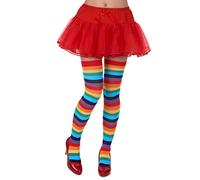 DEGUISE TOI - Bas clown femme - Une paire de bas - Taille Unique - Coloré - Accessoires pour déguisement - 100% Polyester - Lavage à la main - Carnaval