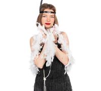 DEGUISE TOI - Boa blanc 40g - Boa - Taille Unique - Blanc - Accessoires pour déguisement - Plumes - - Noel-carnaval