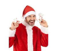 DEGUISE TOI - Bonnet de Mère-Noël Adulte - Taille Unique - Rouge - Accessoires pour déguisement - - - Noel