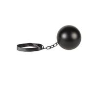 DEGUISE TOI - Boulet et chaînes de prisonnier adulte - 1 Boulet avec chaîne - Taille Unique - Noir - Accessoires pour déguisement - Plastique - - Halloween