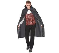 DEGUISE TOI - Cape noire de dracula Halloween homme - Cape - Taille Unique (42) - Noir - Accessoires pour déguisement - 100% Polyester - Laver à la main - Halloween