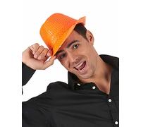 DEGUISE TOI - Chapeau borsalino à sequins orange adulte - Chapeau - Taille Unique - Orange - Accessoires pour déguisement - 100% Polyester 100% Polyester - -