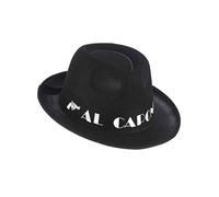 DEGUISE TOI - Chapeau borsalino Al Capone noir adulte - Chapeau - Taille Unique - Noir - Accessoires pour déguisement - 100% Polyester 100% Polyester - - Carnaval