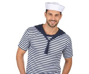 DEGUISE TOI - Chapeau marin blanc adulte - Taille Unique - Blanc - Accessoires pour déguisement - - A la main 30C max -