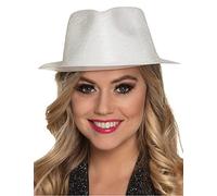 DEGUISE TOI - Chapeau pailleté blanc adulte - chapeau - Taille Unique - Blanc - Accessoires pour déguisement - Plastique - - Carnaval