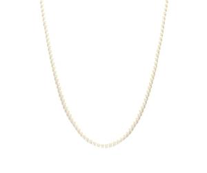 DEGUISE TOI - Collier Blanc Cassé Perles Classique 80 cm Unisex pour Femmes Aimant Se Déguiser pour des Soirées à Thème